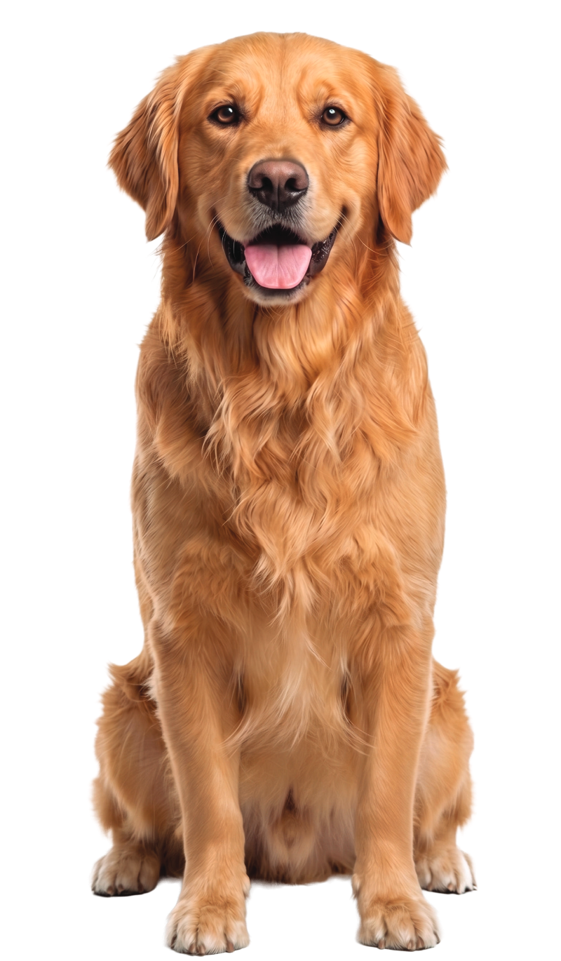 Happy golden retriever